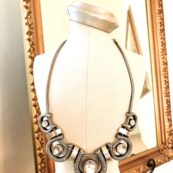 Vintage Modernist Bracelet & Statement Necklace - Picture 4 of 15